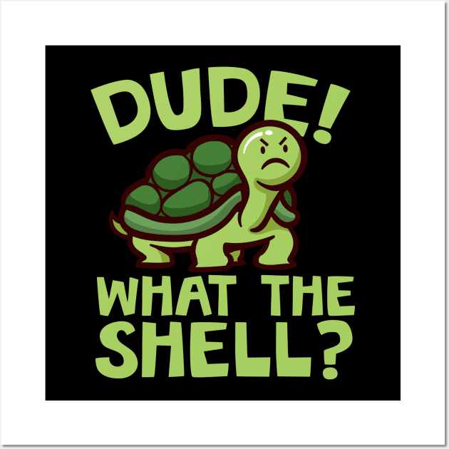 Dude! What the shell? Introvert Tortoise Wall Art by thingsandthings